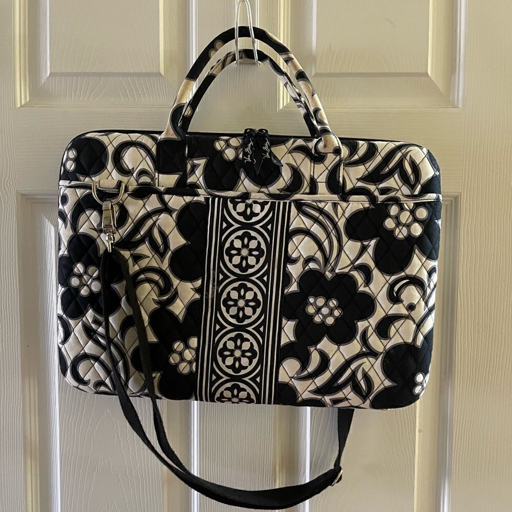 Vera Bradley Night & Day Laptop Portfolio IPad Tablet Case shoulder bag